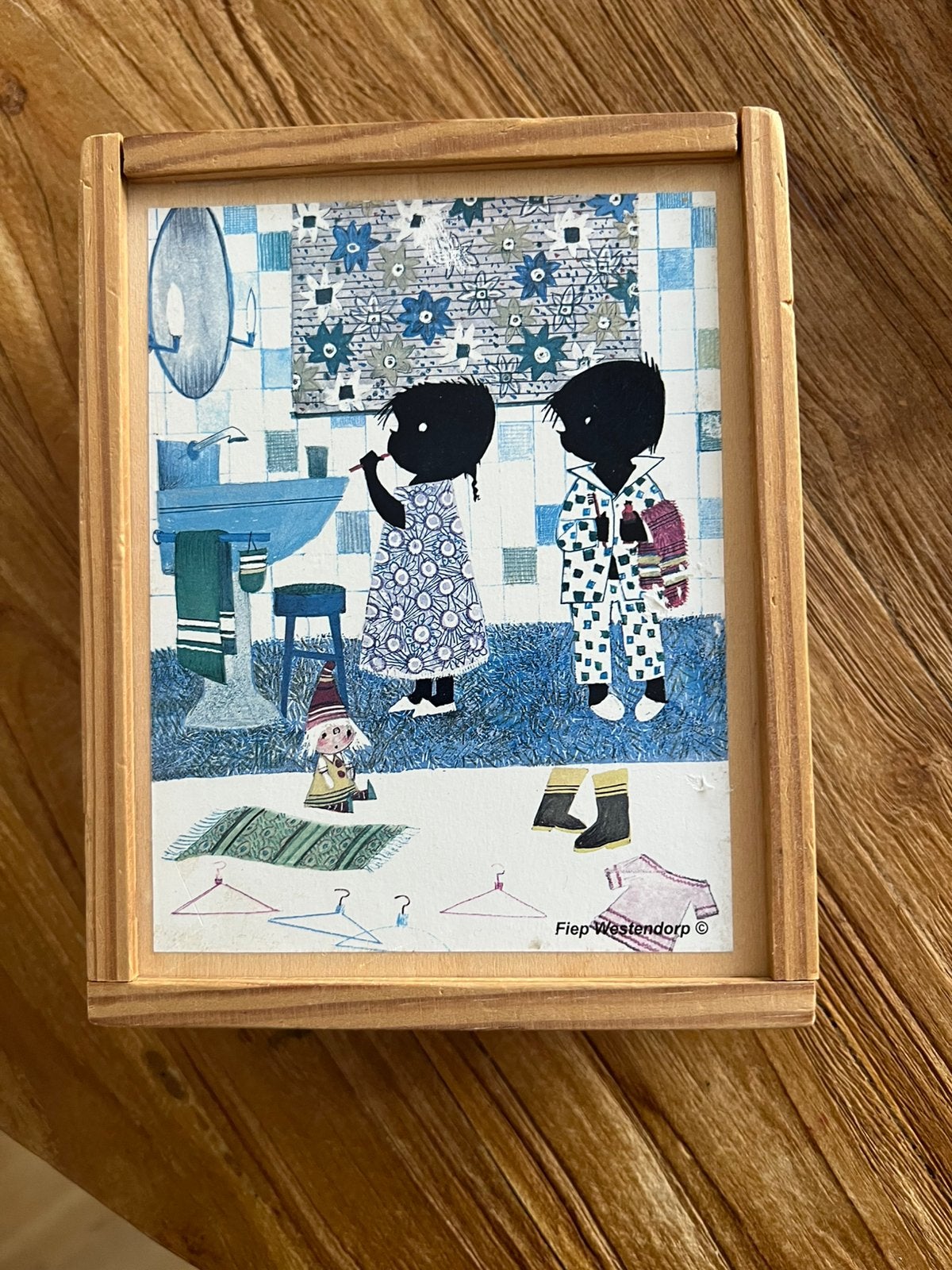 Jip en janneke houten blokken puzzel, Kinderen en Baby's, Ophalen of Verzenden, Zo goed als nieuw