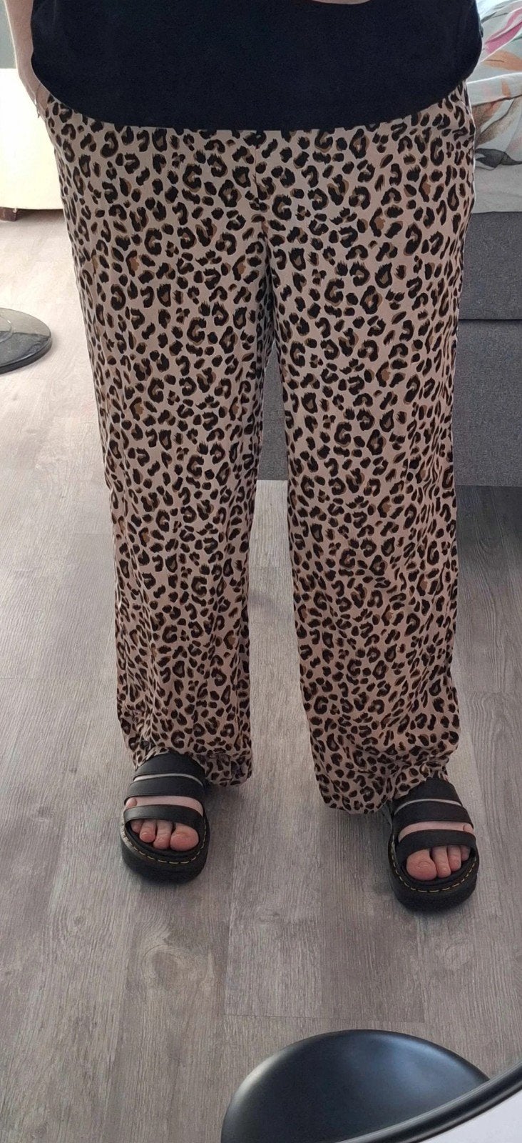 Leuke H&M broek met luipaardprint - Maat S, Ophalen of Verzenden, Zo goed als nieuw, Bruin, Lang
