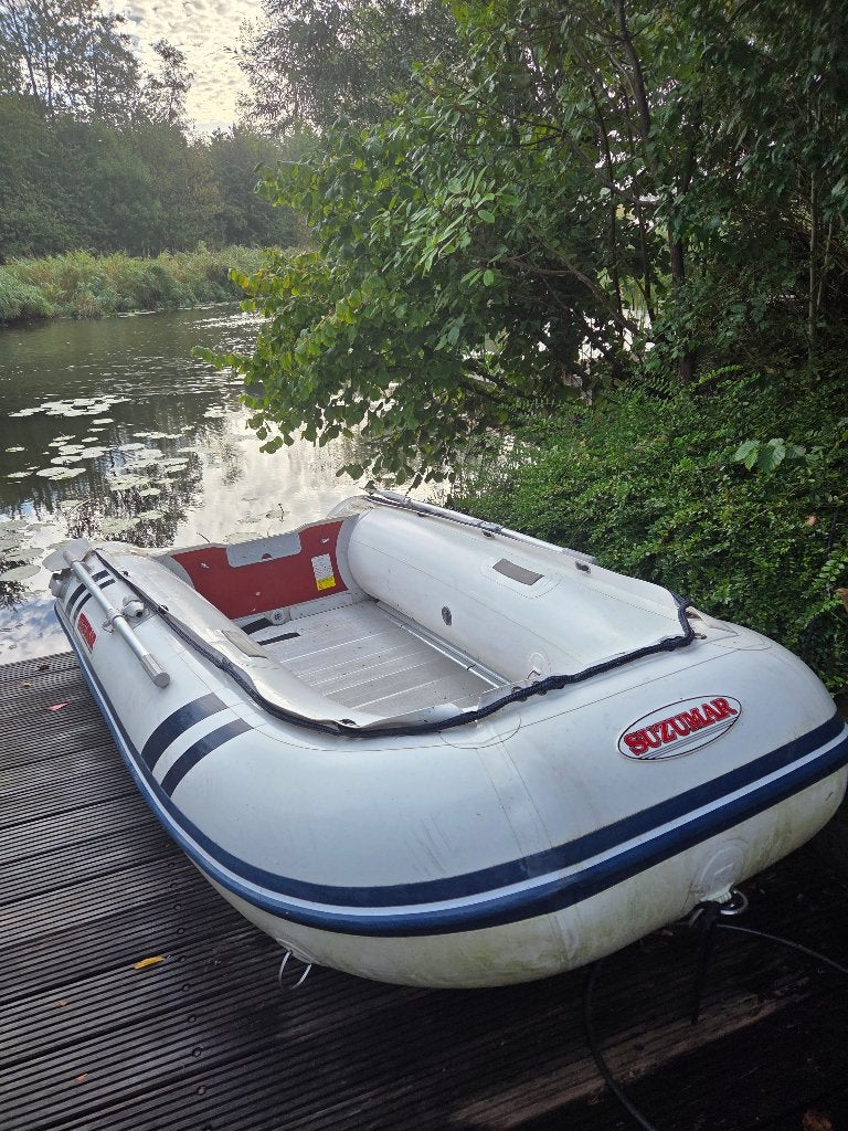 Suzumar Rubberboot met 6PK Tohatsu Motor, Watersport en Boten, Rubberboten, Ophalen, Aluminium, Gebruikt, Suzumar