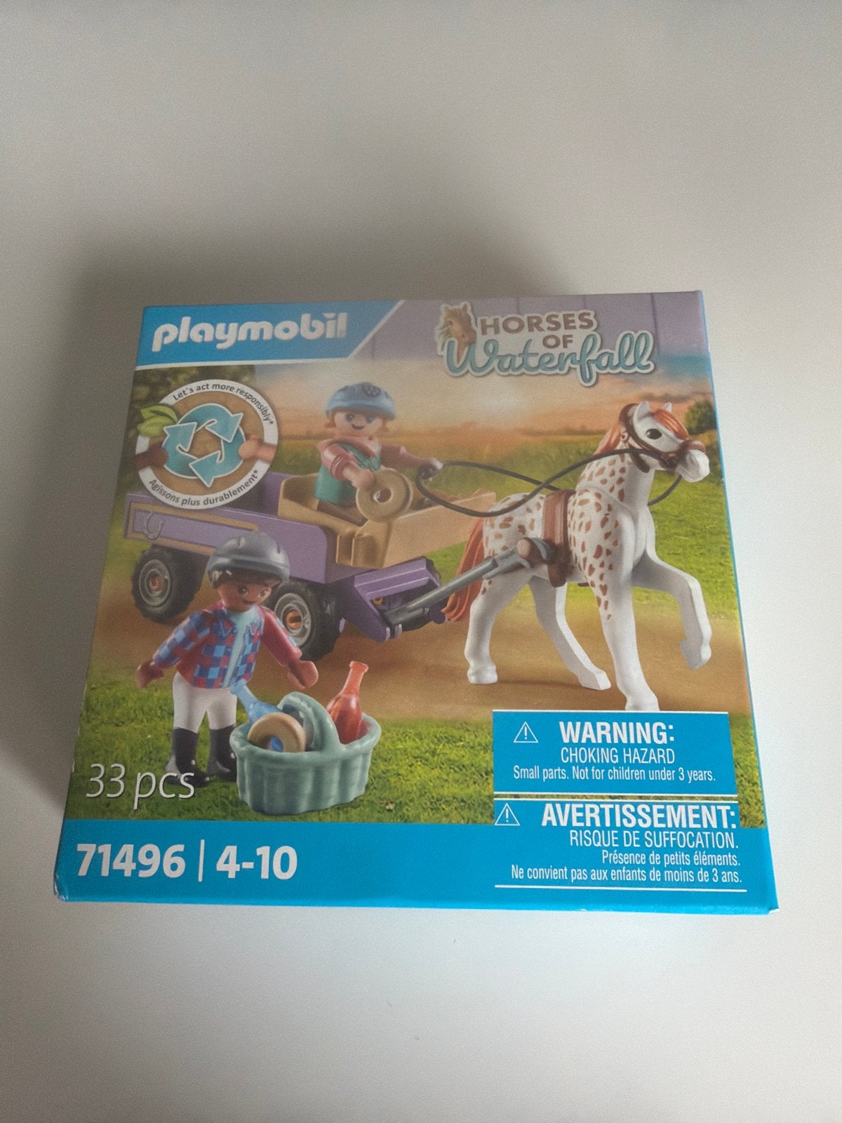 Playmobil Horses of Waterfall - Paard met wagen (71496), Complete set, Voertuig, Nieuw, Ophalen of Verzenden