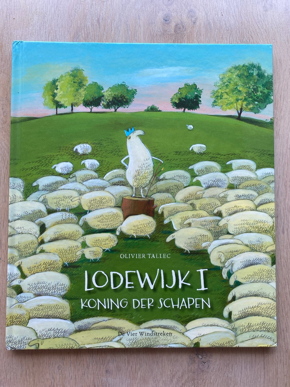 Lodewijk I Koning der Schapen - Prentenboek Olivier Tallec, Ophalen, Zo goed als nieuw, Prentenboek