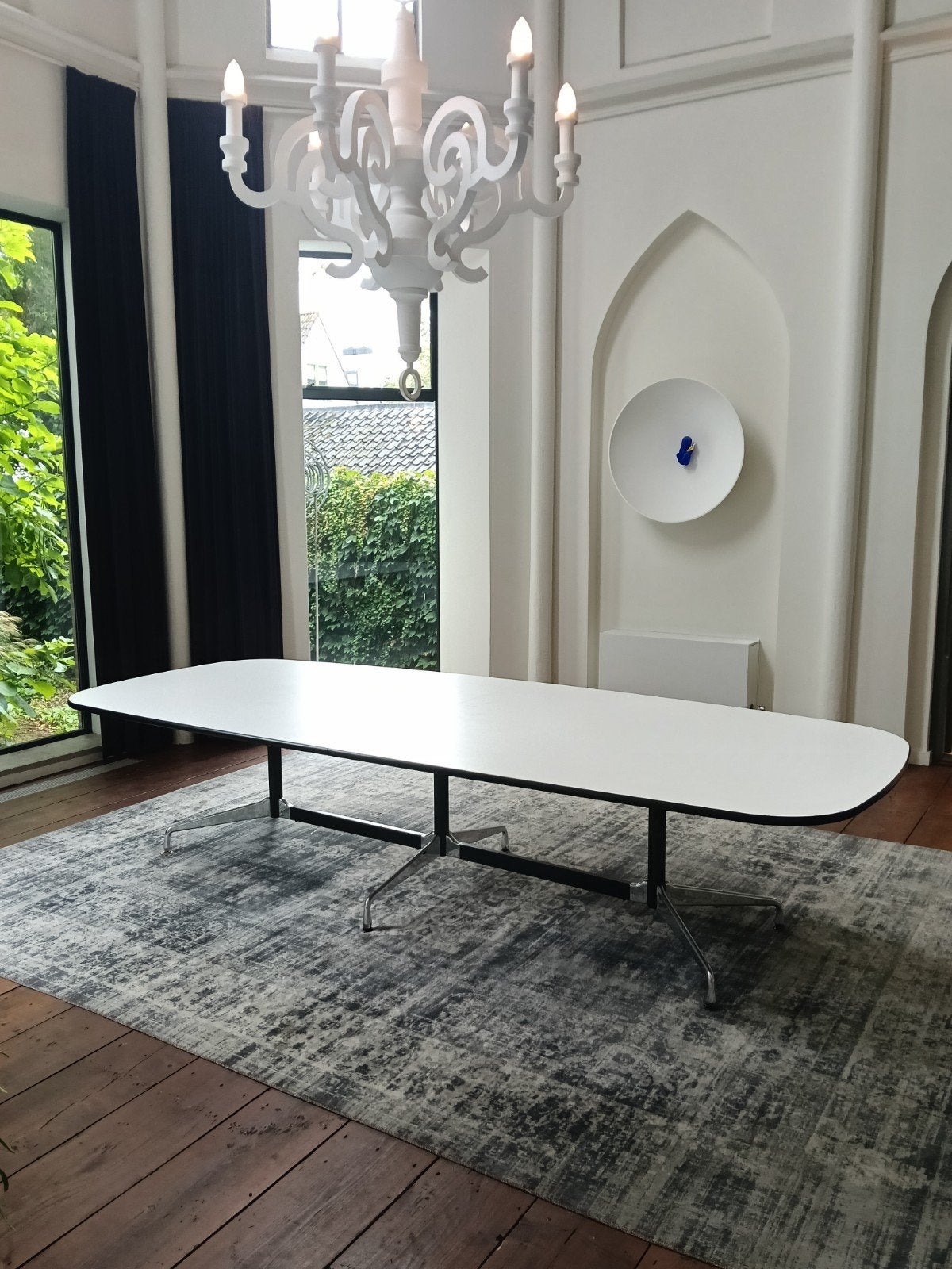Vitra Eames segmented tafel - Wit, 336x136 cm, Huis en Inrichting, Ophalen, Gebruikt, 200 cm of meer, 50 tot 100 cm