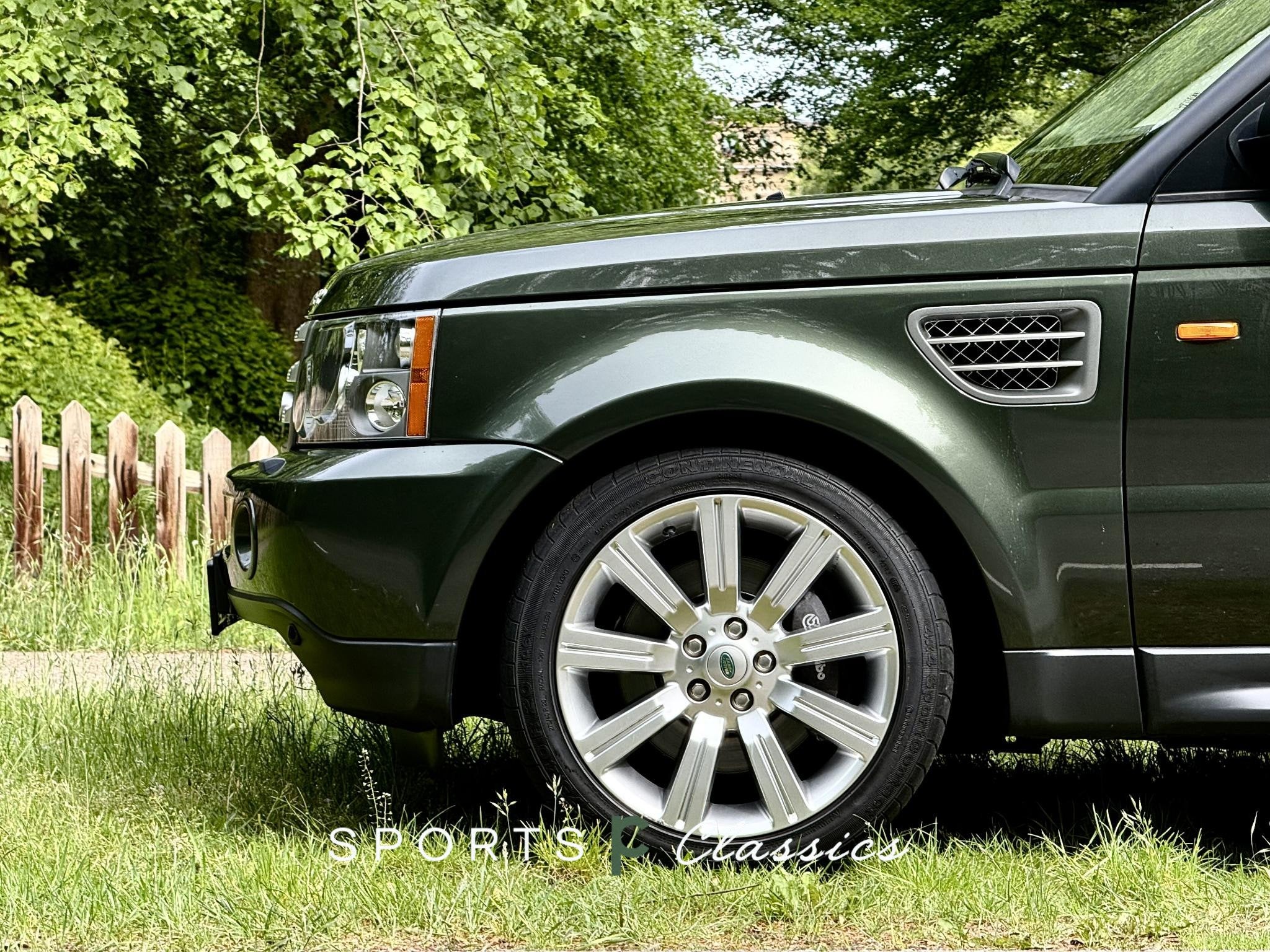 Land Rover Range Rover Sport 4.2 V8 Supercharged Tonga Green, Auto's, Automaat, Dealer onderhouden, 4197 cc, Gebruikt
