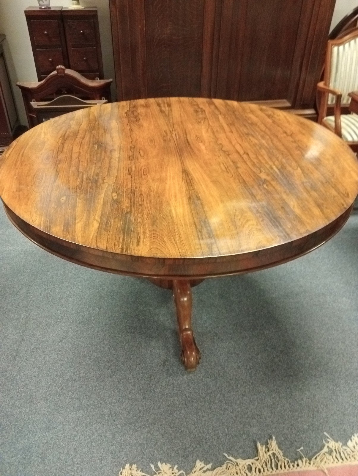Antieke Victoriaanse Palissander Deining Tafel, Ophalen of Verzenden