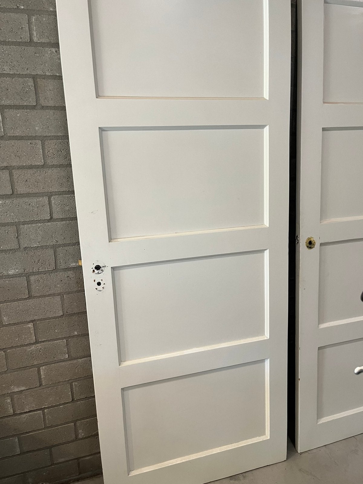 Jaren-30 paneeldeuren 82,5 x 205,5 + deurkrukken, Ophalen, Gebruikt, 80 tot 100 cm, Binnendeur