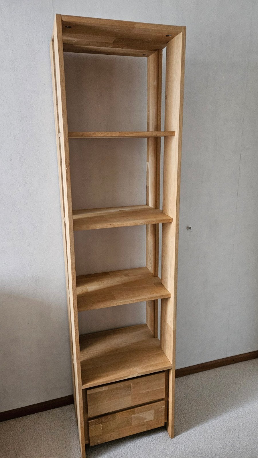 Boekenkast, kast, eikenhout, Huis en Inrichting, Kasten | Boekenkasten, Ophalen, Met plank(en), 200 cm of meer, Eikenhout