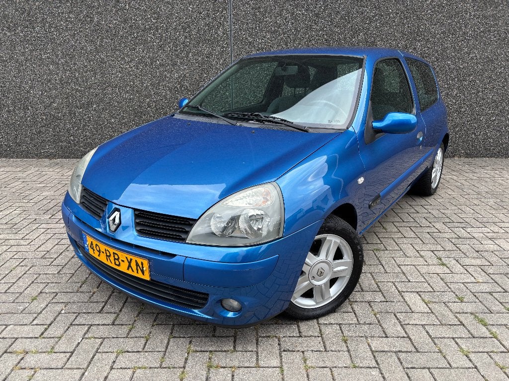 Renault Clio 1.4 16V Autbas E3 2005 Blauw, Voorwielaandrijving, Zwart, Blauw, Handgeschakeld