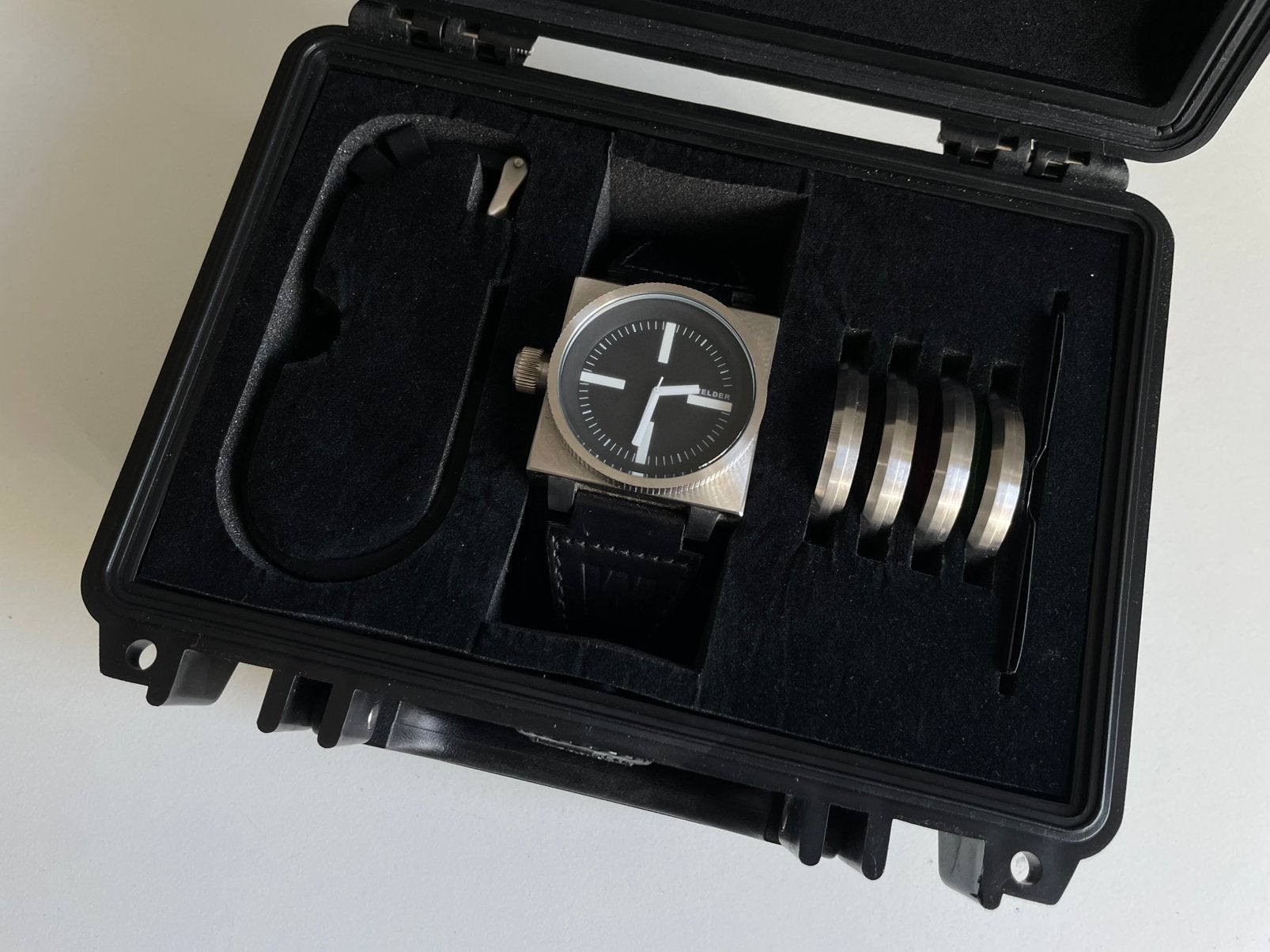 Complete set Welder K26 U-Boat, Sieraden, Tassen en Uiterlijk, Overige merken, Staal, Met bandje, Polshorloge