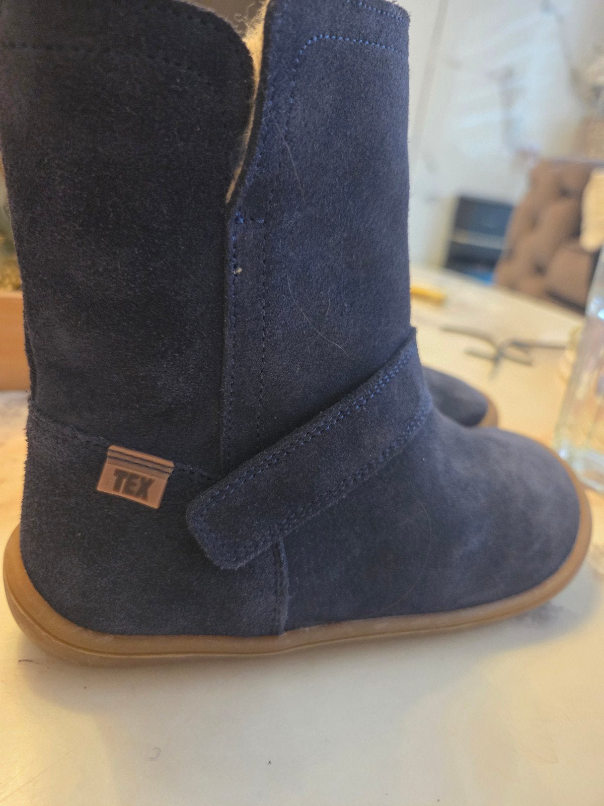 TEX Navy Blauwe Suède Laarzen - Maat 31, Kinderen en Baby's, Kinderkleding | Schoenen en Sokken, TEX, Jongen of Meisje, Nieuw