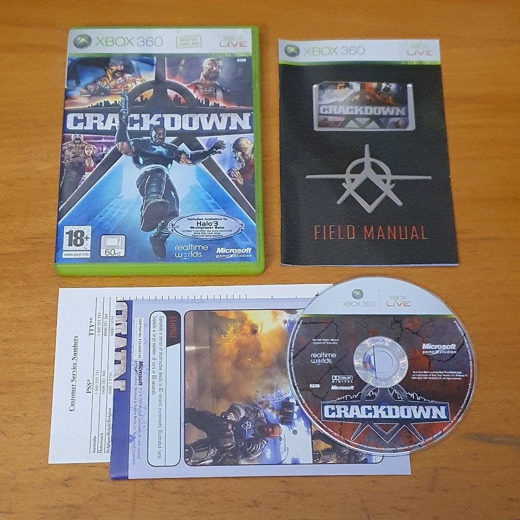 XBOX 360 | Crackdown met MAP, Gebruikt, Vanaf 18 jaar, Shooter, 1 speler