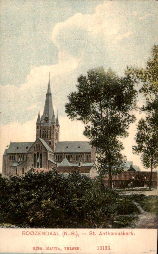 Roozendaal - St Antoniuskerk, Ophalen of Verzenden, Voor 1920, Gelopen, Noord-Brabant