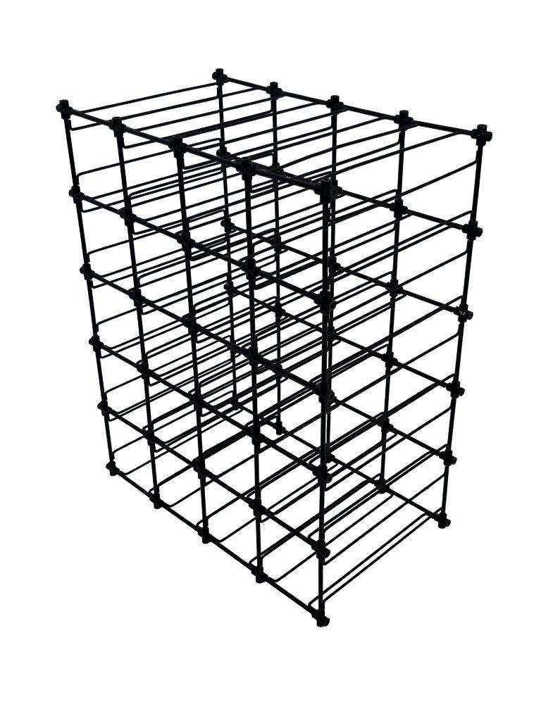 Vintage Wijnrek Modulair Metaal Jaren 80 Minimalistisch, Ophalen, Gebruikt, Vintage wijnrek, 15 tot 25 flessen