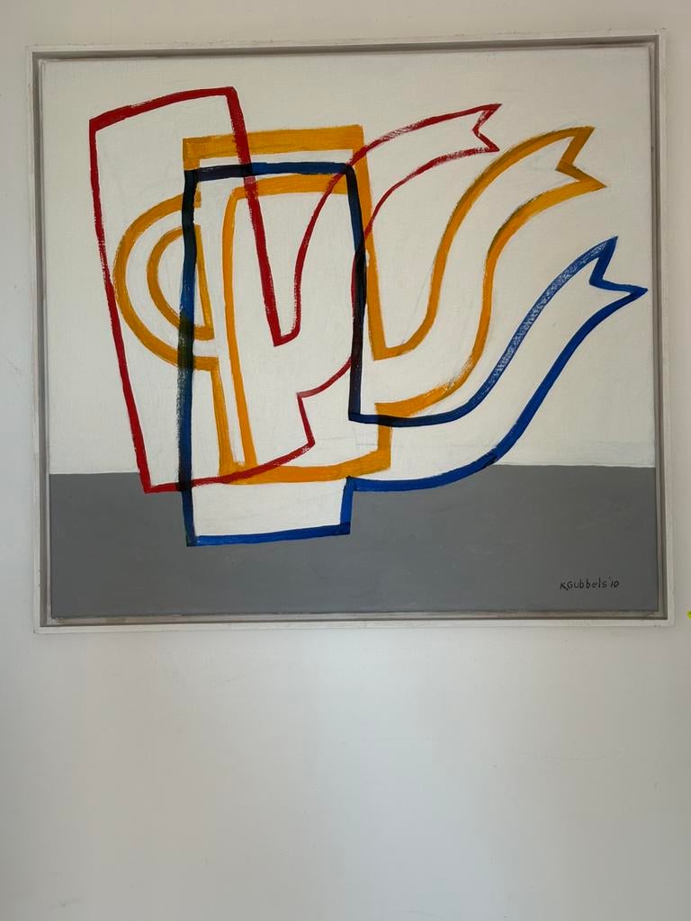 Klaas Gubbels, schilderij + atelierfoto, Antiek en Kunst, Ophalen