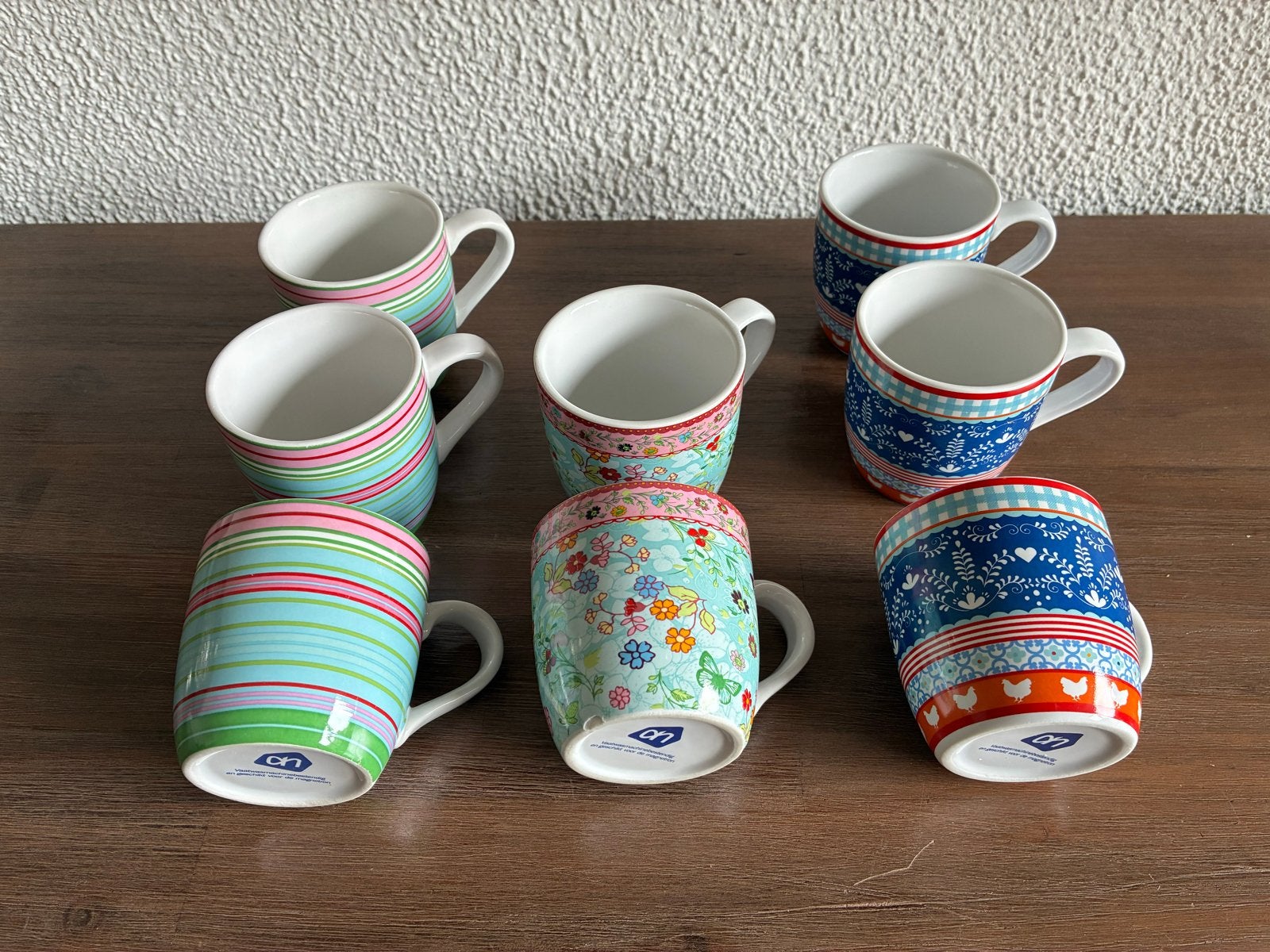 Set bekers van Albert Heijn, Huis en Inrichting, Keuken | Servies, Gebruikt, Keramiek, Albert Heijn, Modern