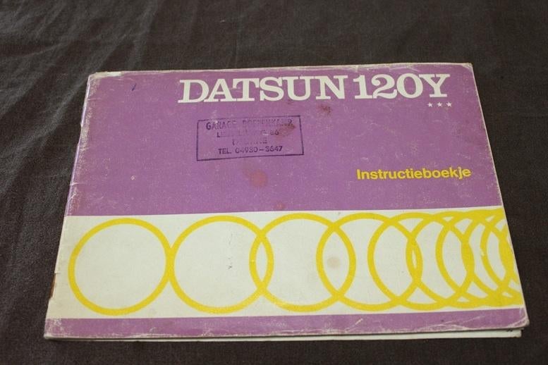 Datsun 120Y  1973 instructie boekje handleiding, Ophalen of Verzenden