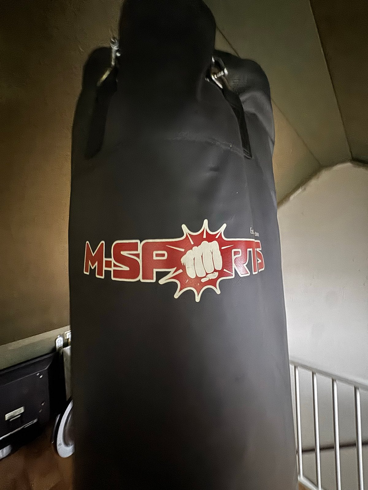 M-Sports Bokszak - Zwart, inclusief ketting en haak, Ophalen, Zo goed als nieuw, Bokszak