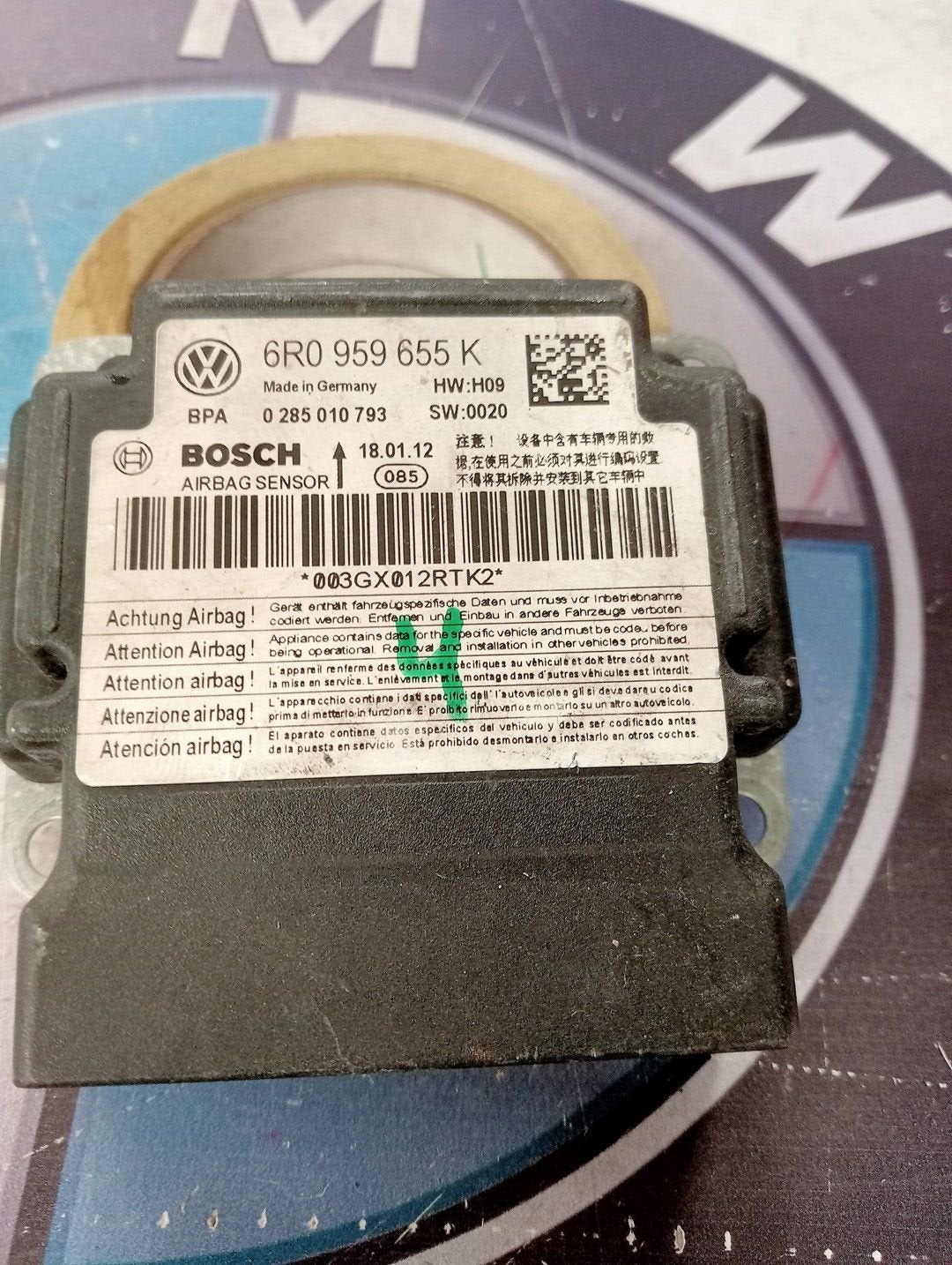 VW Polo 6R Airbag Sensor ECU Module 6R0959655K origineel net, Gebruikt, -, Volkswagen, -