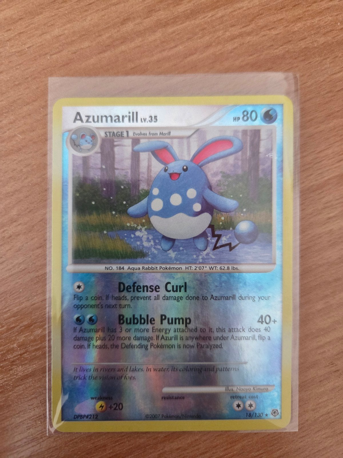 Azumarill 18/130, Ophalen of Verzenden, Zo goed als nieuw, Losse kaart