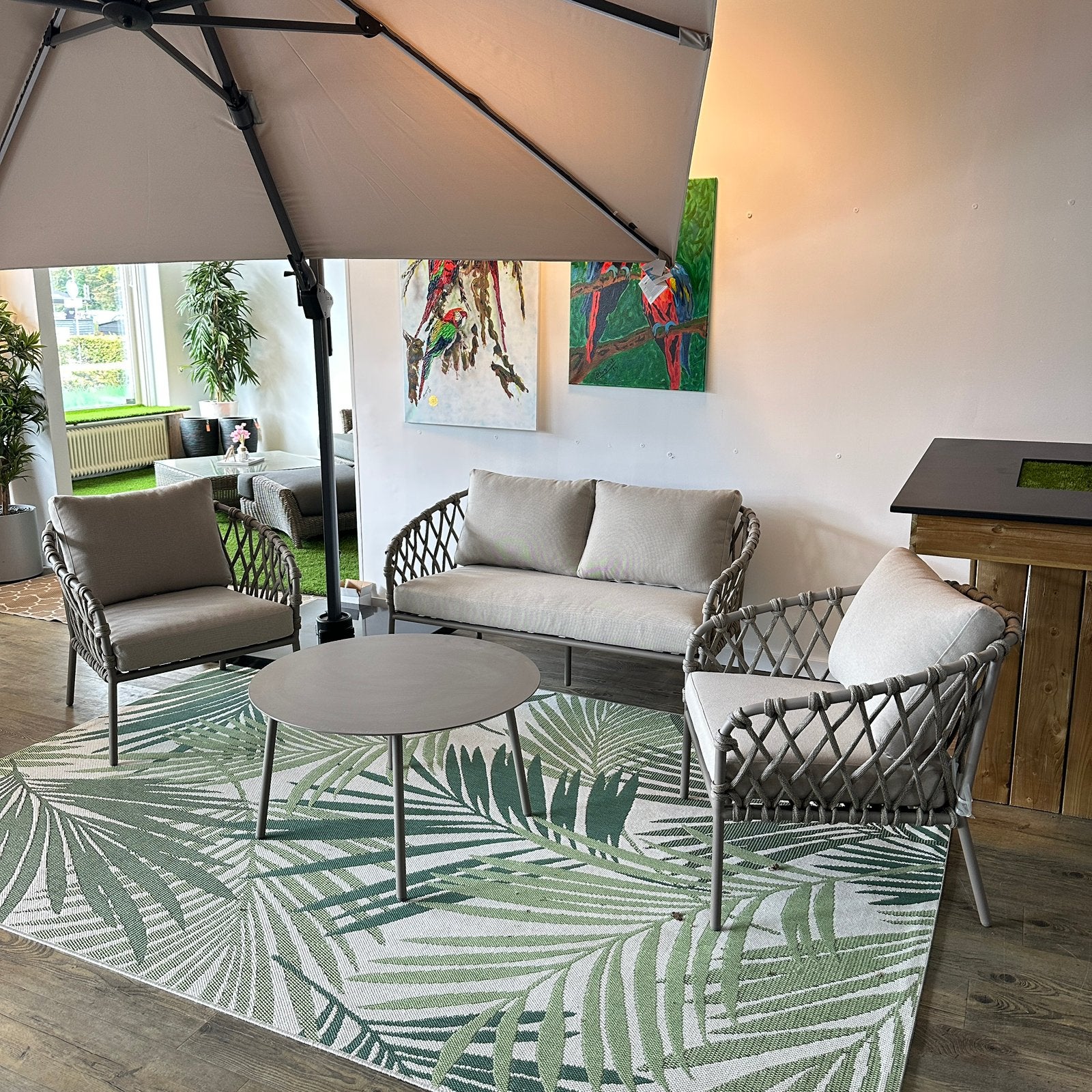 Nieuwe Tuinset / loungeset – Showmodel – Bank + 2 stoelen, Verzenden, ., Zo goed als nieuw, .