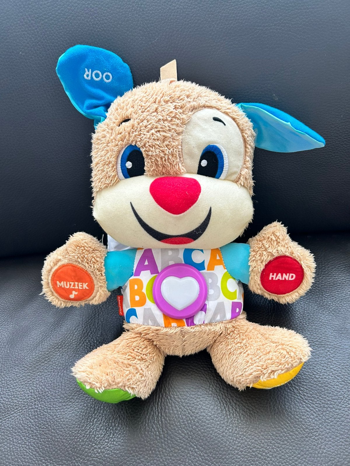 Knuffel beer met geluid; Fisher price., Ophalen of Verzenden, Zo goed als nieuw, Beer