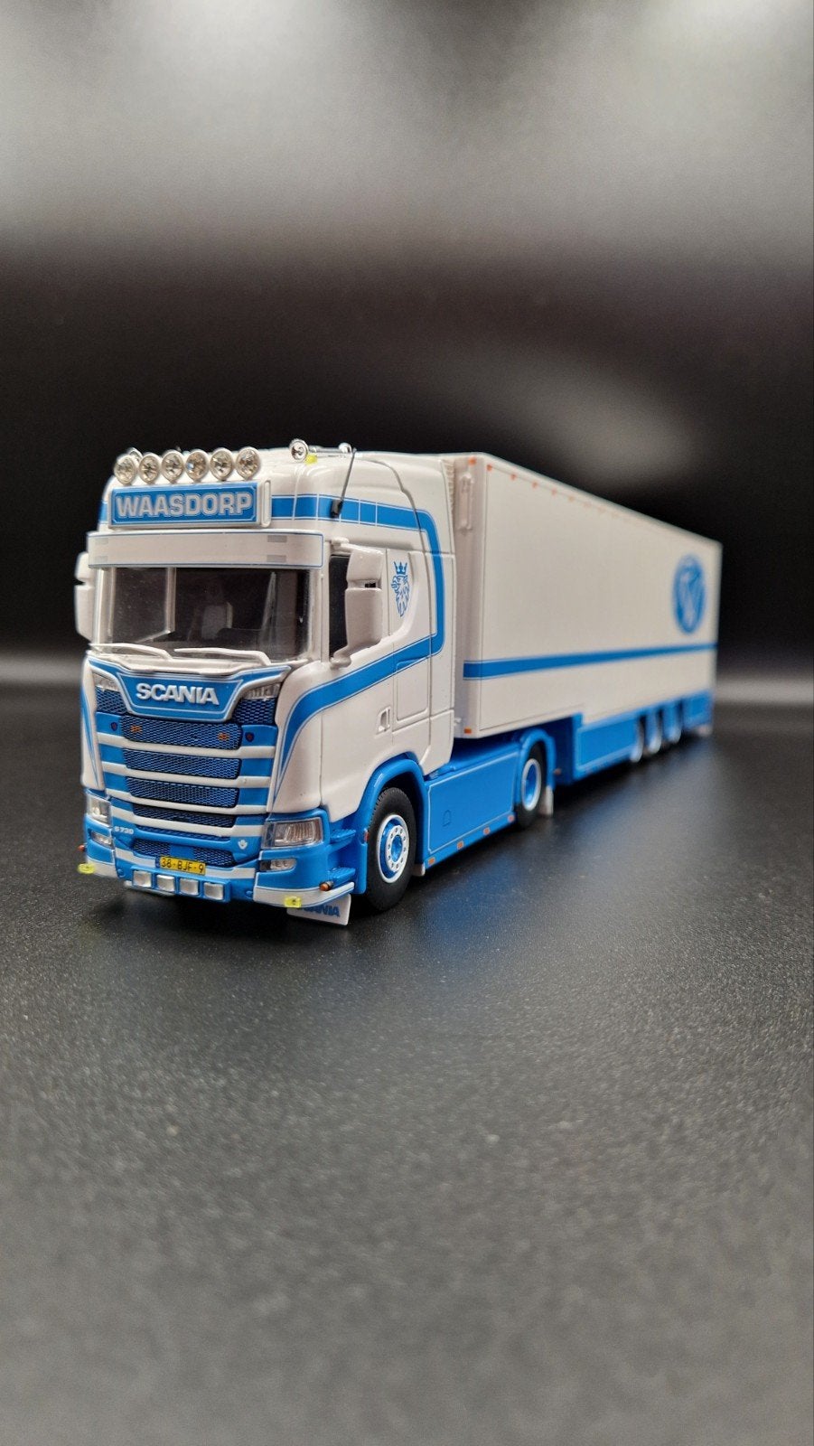 Tekno | Waasdorp - Scania, Hobby en Vrije tijd, Modelauto's | 1:50, Ophalen of Verzenden, Zo goed als nieuw, Bus of Vrachtwagen