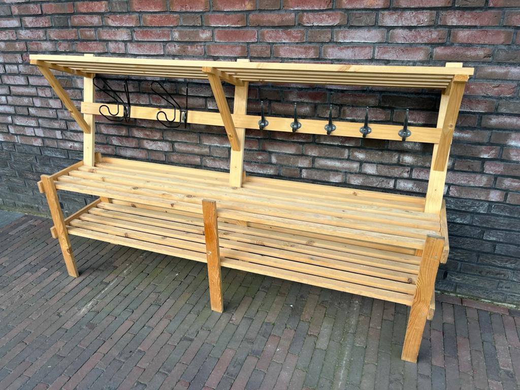 Houten kapstok met schoenenrek, Ophalen, Gebruikt