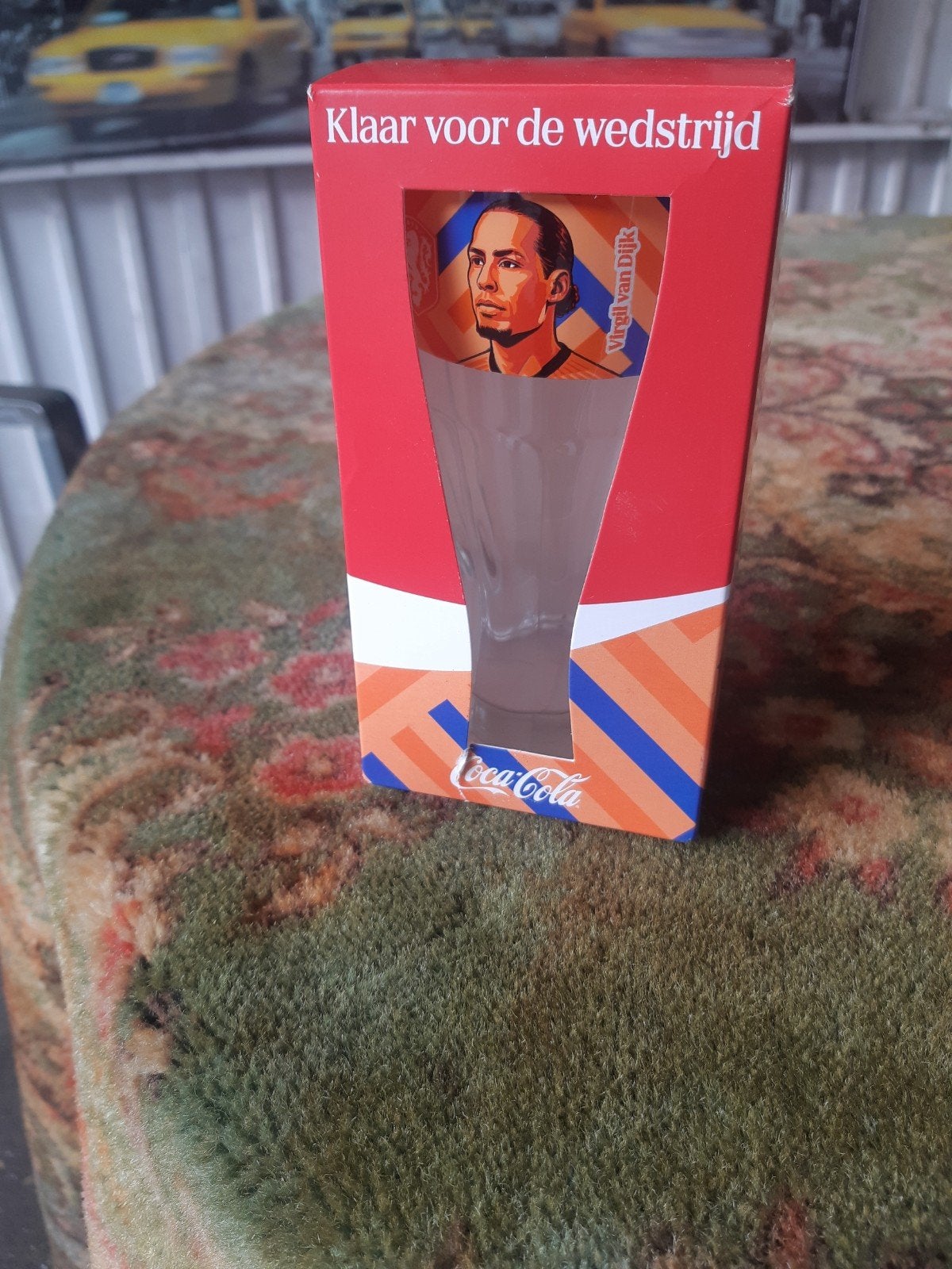 SPLINTERNIEUW DRANK GLAS ..BIEDEN..., Ophalen of Verzenden