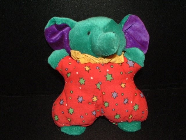 MOOIE OLIFANT VELOURS PETROLGROEN MET PAARSE VELOURS BINNENK, Verzenden, Nieuw, Olifant