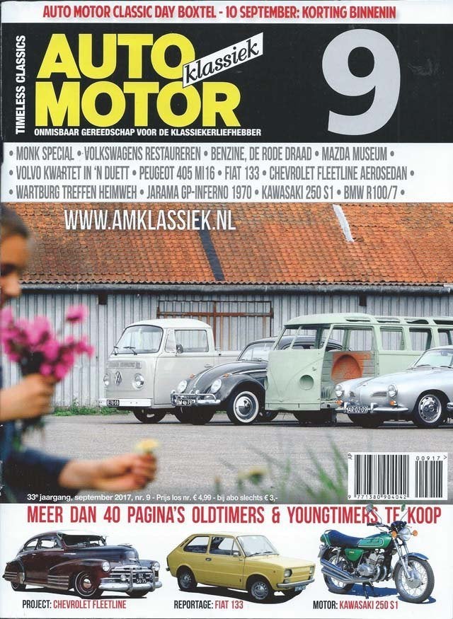 AMK 9 2017 : Peugeot 405 MI16 - Fiat 133 - Volvo Duett - VW, Ophalen of Verzenden, Gelezen, Algemeen