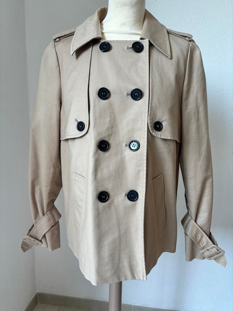 L.k. Benett beige trenchcoat met dubbele rij knopen xl/xxl, Ophalen of Verzenden, Zo goed als nieuw, Maat 46/48 (XL) of groter