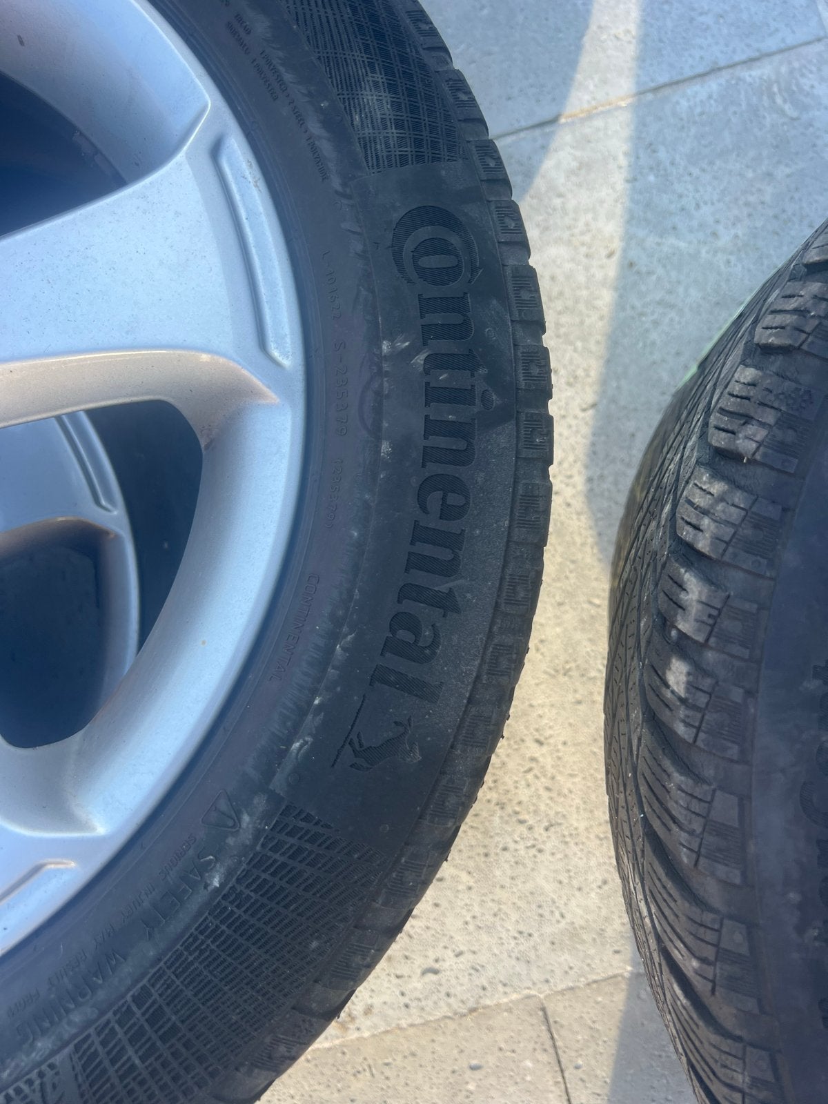 Winterbanden op velg voor Volkswagen Polo - Continental 185/, Auto-onderdelen, Banden en Velgen, Ophalen, Gebruikt, 15 inch, Banden en Velgen
