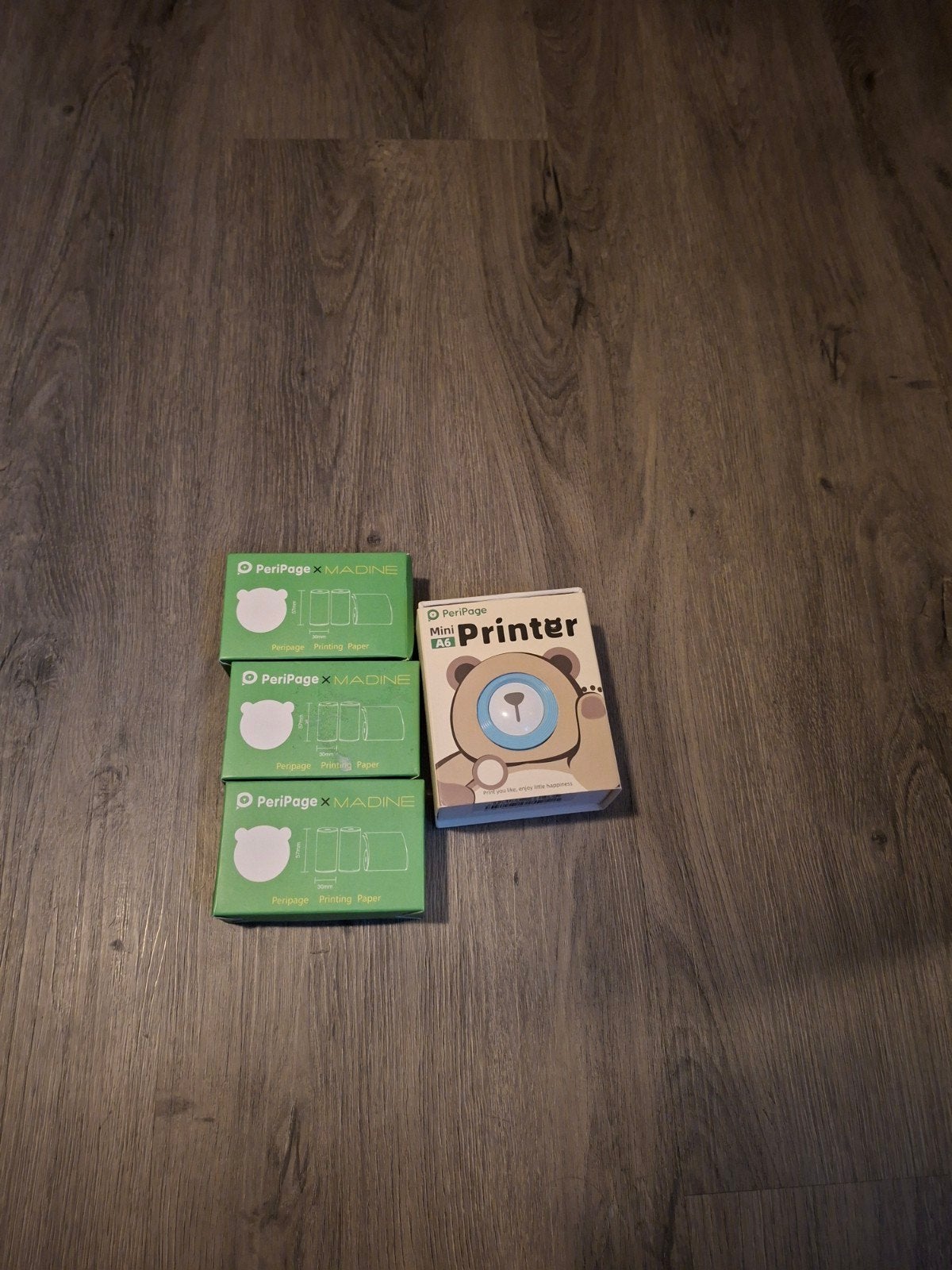 PeriPage Mini Printer A6 met 3 rollen papier, Computers en Software, Printers, Zo goed als nieuw, Printer, Thermo-printer, Zwart-en-wit printen