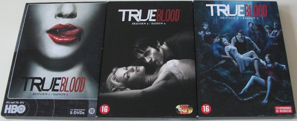 Dvd *** TRUE BLOOD *** Seizoen 1 + 2 + 3, Cd's en Dvd's, Dvd's | Tv en Series, Vanaf 16 jaar, Ophalen of Verzenden, Zo goed als nieuw