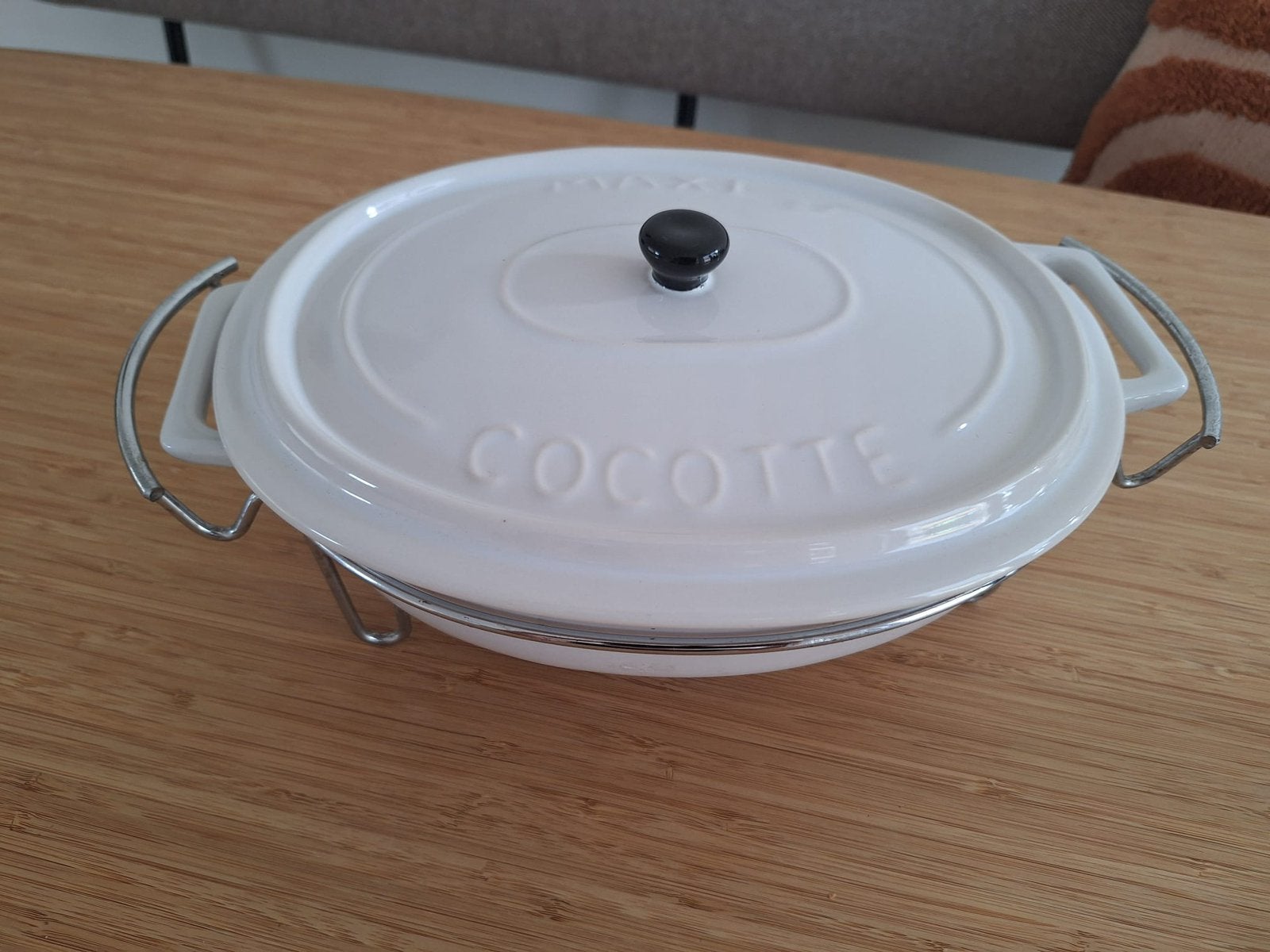 Gusta Maxi Cocotte ovenschaal met rechaud, Overige typen, Gusta, Ophalen of Verzenden, Zo goed als nieuw