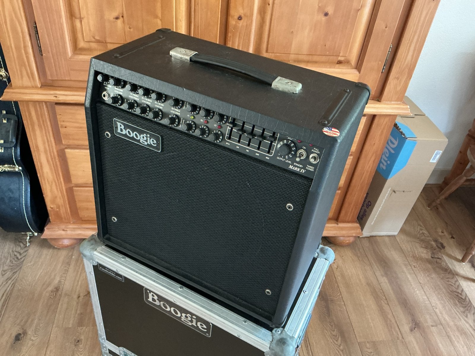 Mesa Boogie Mark IV in flightcase, Ophalen, Gebruikt, Gitaar, 50 tot 100 watt