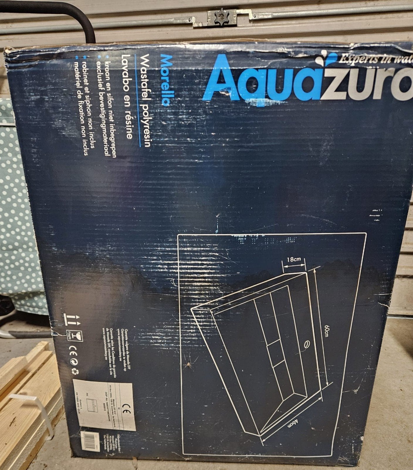 Aquazuro Morella Wastafel polyresin 60x46x18 cm nieuw, Ophalen, Nieuw