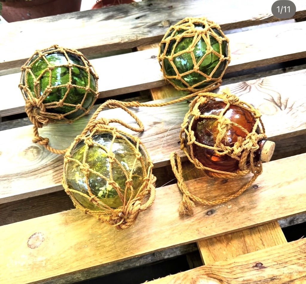Glazen vintage zeemansbollen, stukprijs, Ophalen of Verzenden