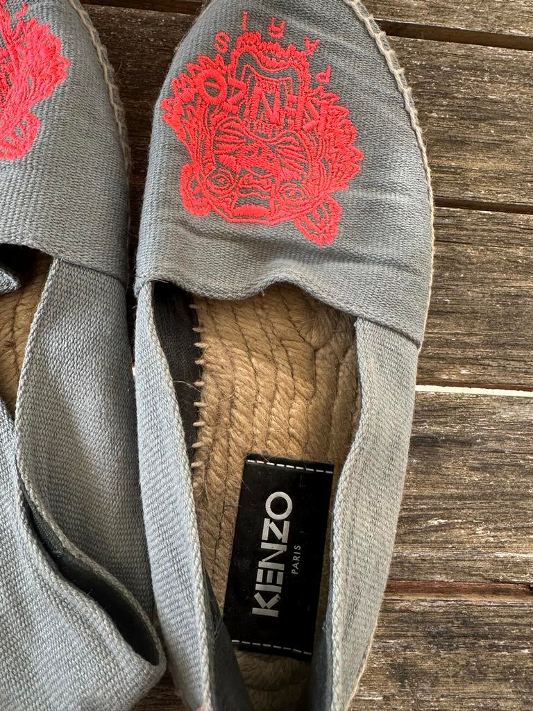 Kenzo espadrilles maat 38 - Zo goed als nieuw, Ophalen of Verzenden, Zo goed als nieuw, Grijs, Espadrilles of Moccasins