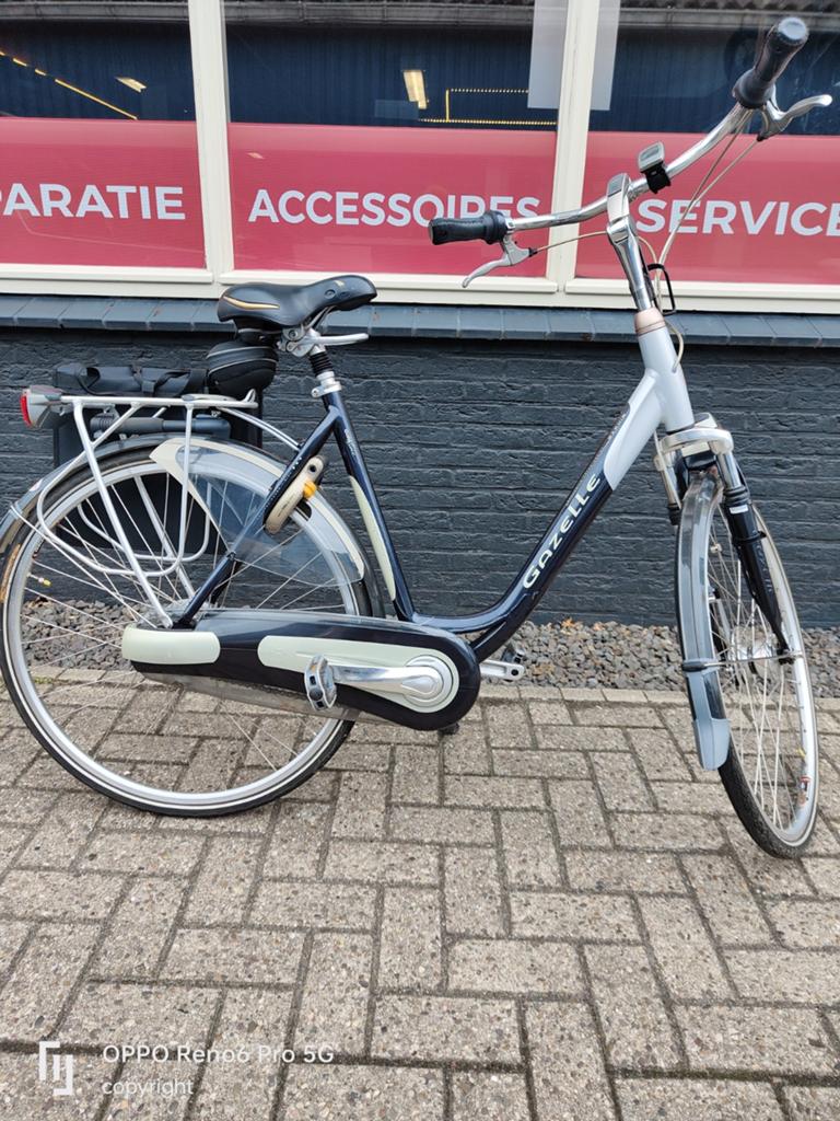 Zeer nette Gazelle Saphir damesfiets, frame 53 cm, 8 versn., Fietsen en Brommers, Fietsen | Dames | Damesfietsen, Ophalen