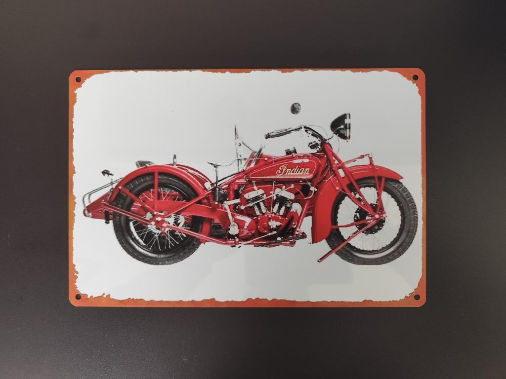 Indian Scout - motorfiets -metalen bordje, Auto-onderdelen, Ophalen of Verzenden, Nieuw