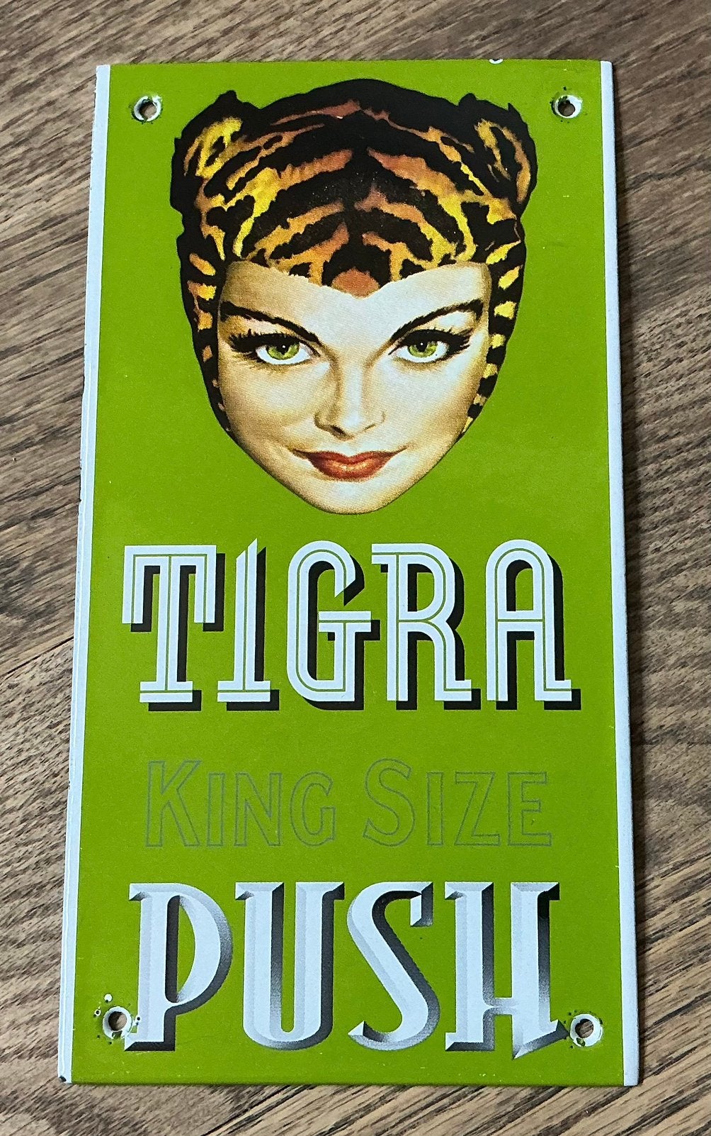 Emaille deurpostje  TIGRA sigaretten, Ophalen of Verzenden