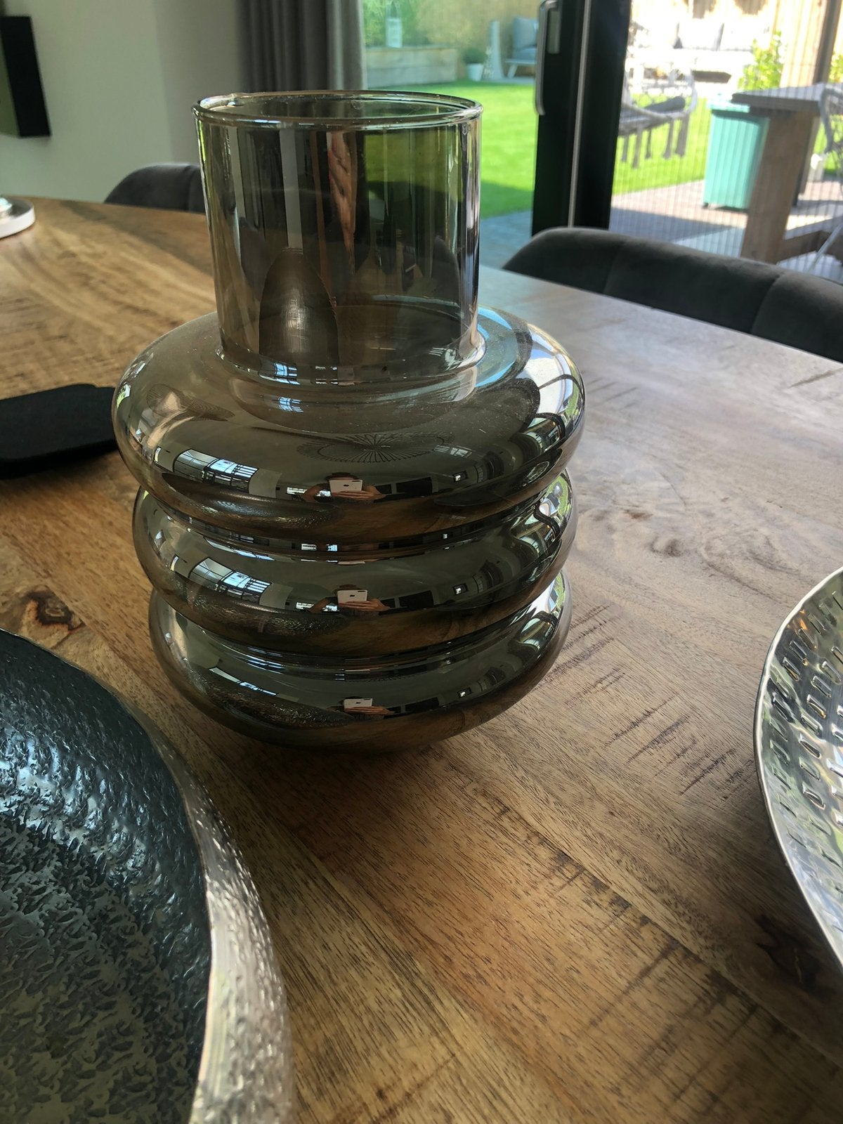 Te koop vaas met ringen, Ophalen of Verzenden, Zo goed als nieuw