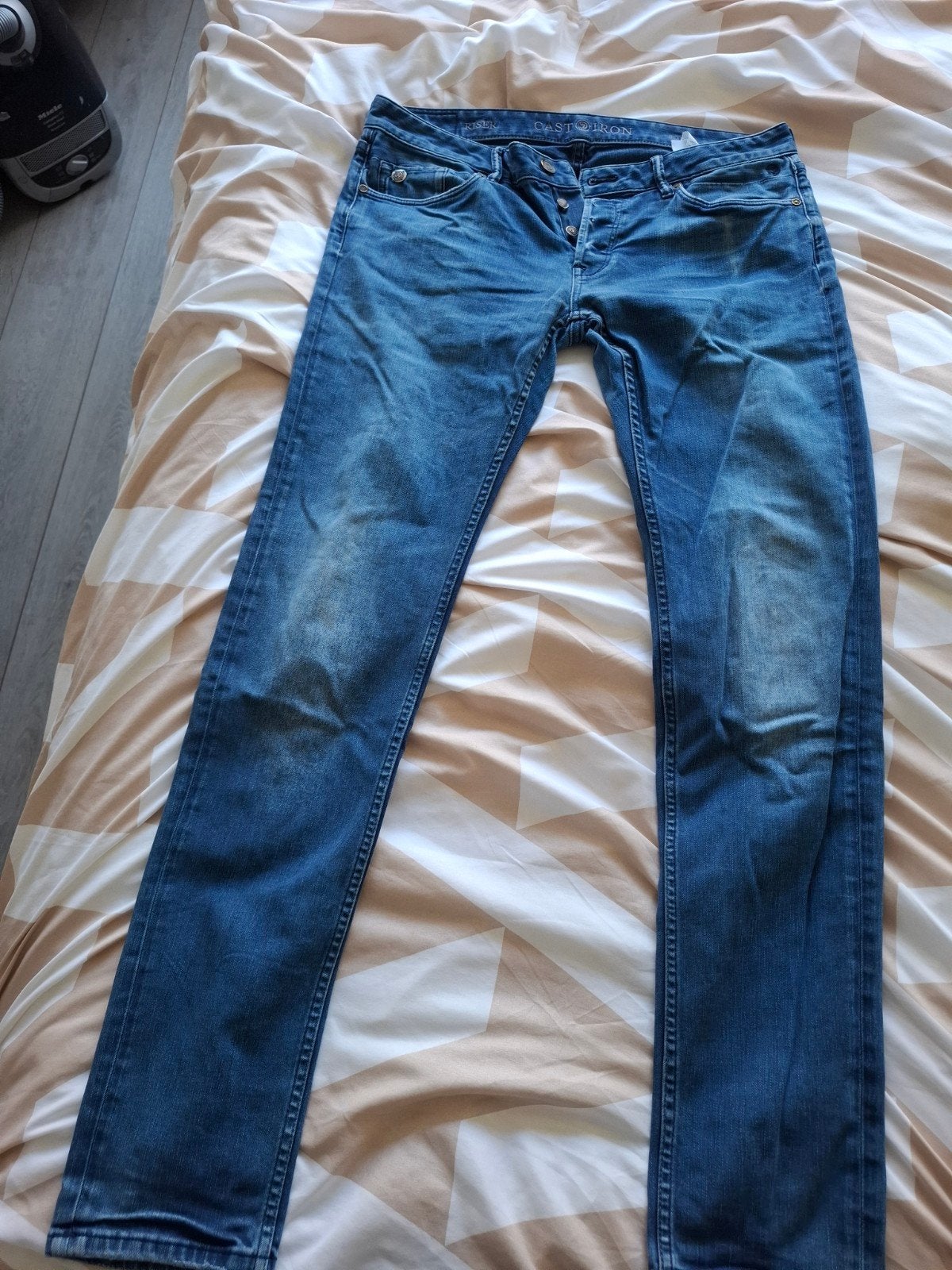Cast Iron Slim Fit Jeans - Maat W34, Blauw, Ophalen of Verzenden, Zo goed als nieuw, W33 - W34 (confectie 48/50)