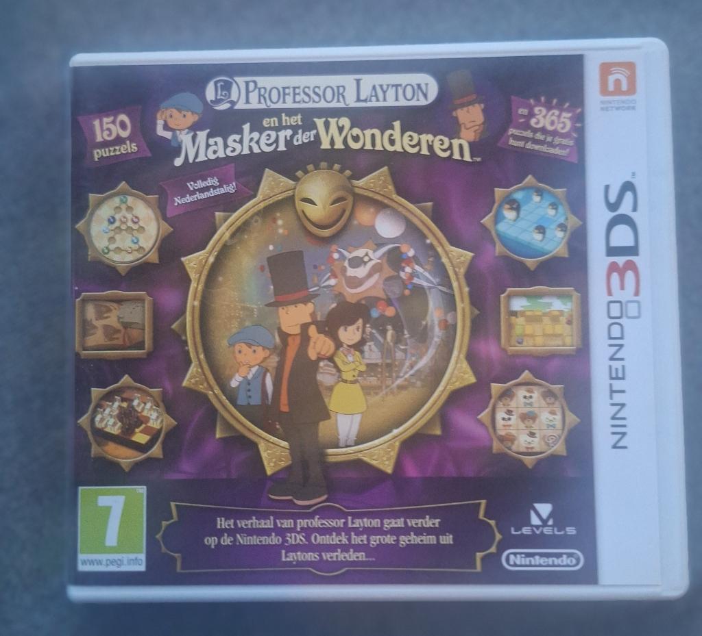 Professor Layton En het Masker der Wonderen 3DS [ZGAN], Spelcomputers en Games, Games | Nintendo 2DS en 3DS, Puzzel en Educatief