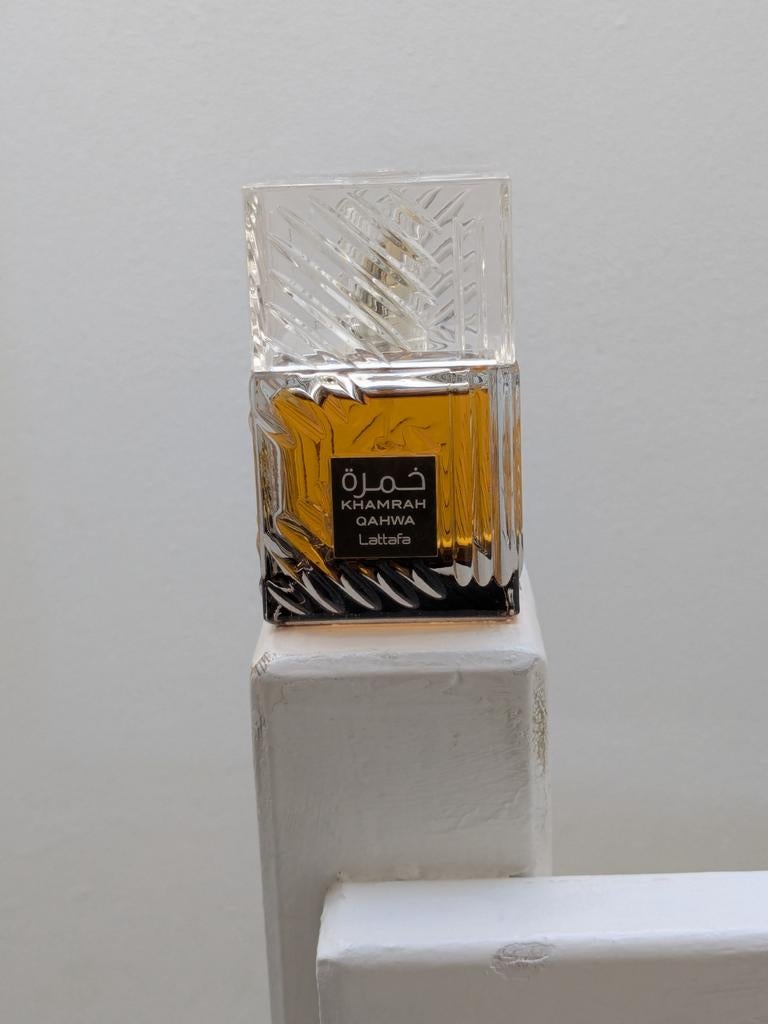 Lattafa Khamrah Qahwa <1ml used, Ophalen of Verzenden, Nieuw
