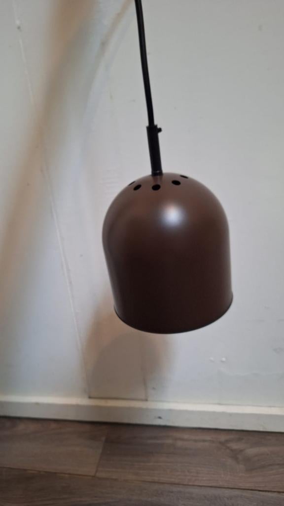 Vintage koepel vorm hanglamp jaren 70 RZB Leuchten lamp, Ophalen, Gebruikt, Metaal, Minder dan 50 cm