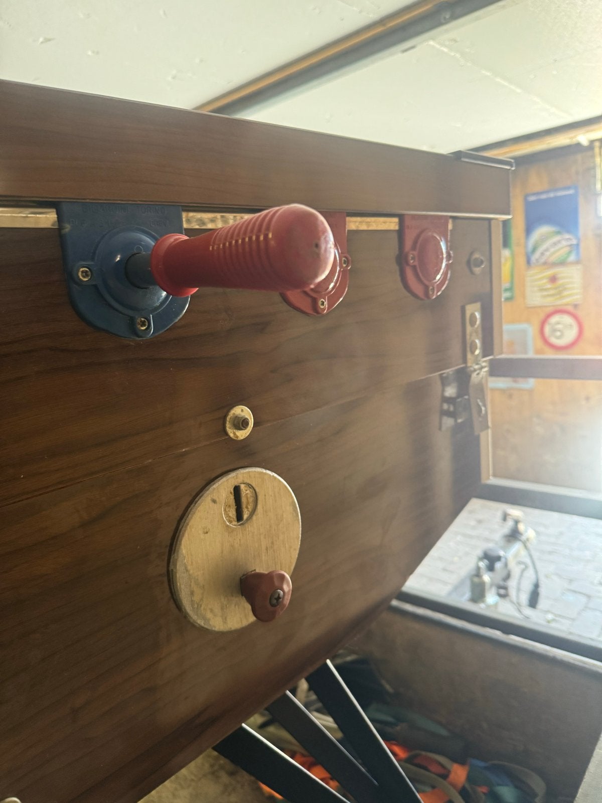 Vintage Tafelvoetbaltafel - Klassiek Design, Ophalen, Gebruikt