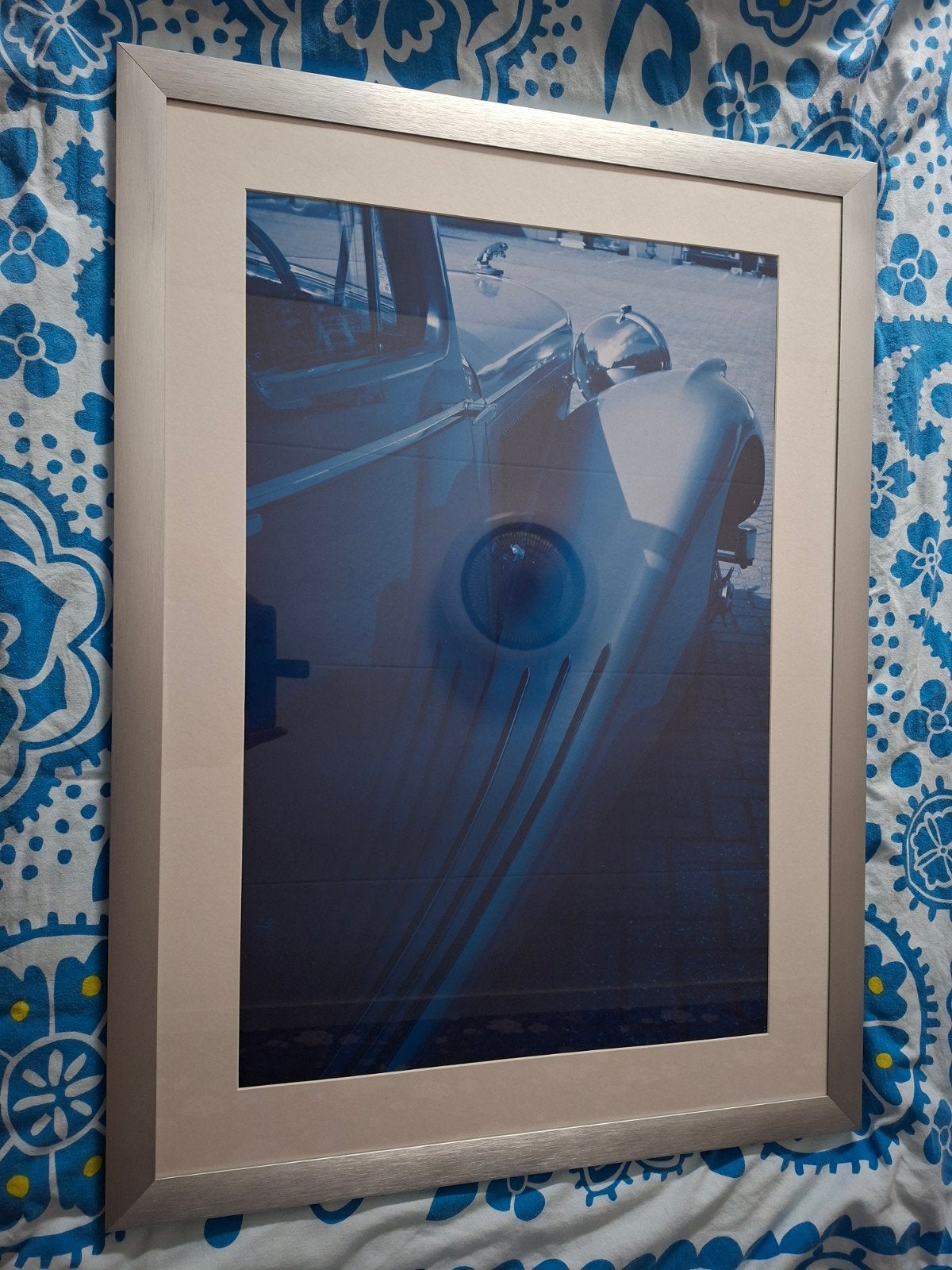 Fotolijst met aluminium rand, Ophalen, Zo goed als nieuw, Fotolijst, 50 cm