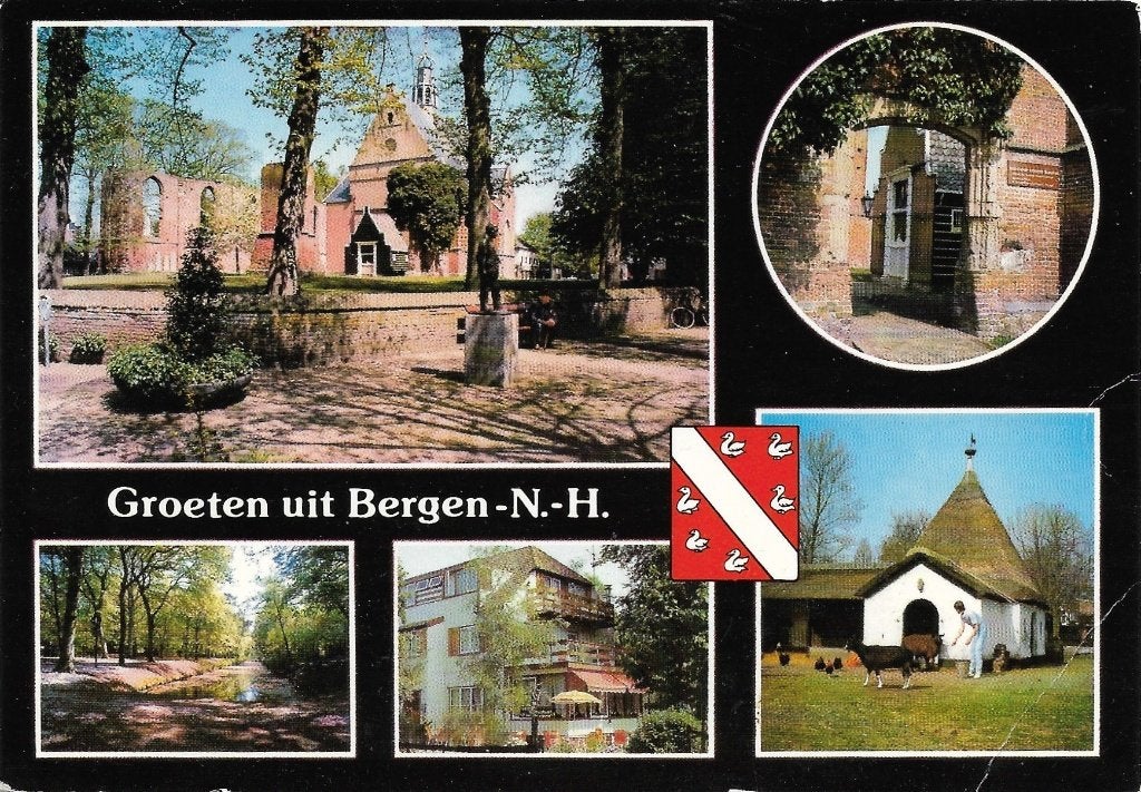 Ansichtkaart  	Bergen (NH)	Zeebergen	Hotel	5-luik, Verzenden, 1960 tot 1980, Ongelopen, Noord-Holland