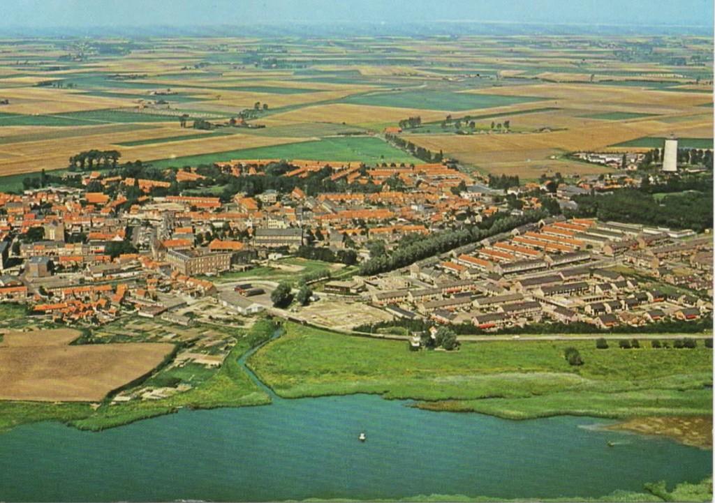 Ansichtkaart Oostburg, Panorama, Ophalen of Verzenden, 1980 tot heden, Ongelopen, Zeeland
